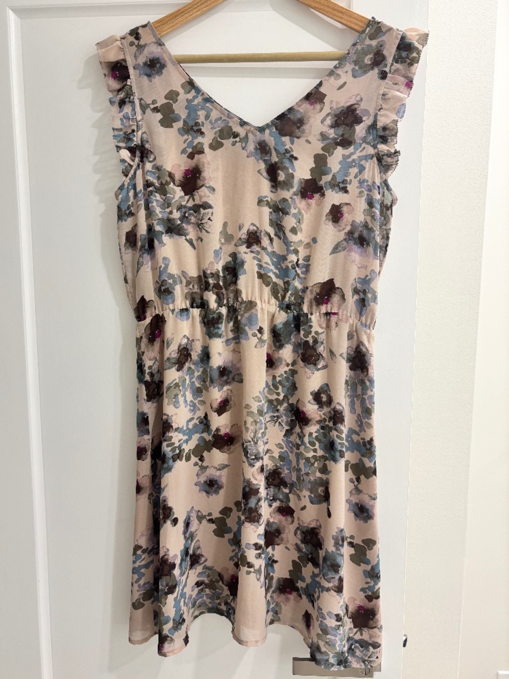 RW & Co. Floral Sheer Mini Dress Women’s Size Medium